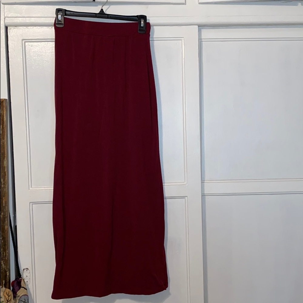 Maroon maxi skirt